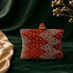 Ruby Red Ombre Crystal Box Clutch Mini