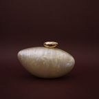 Acrylic Ivory Shell Clutch with detachable Sling