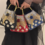 Noor Polki Bucket Bag in Blue