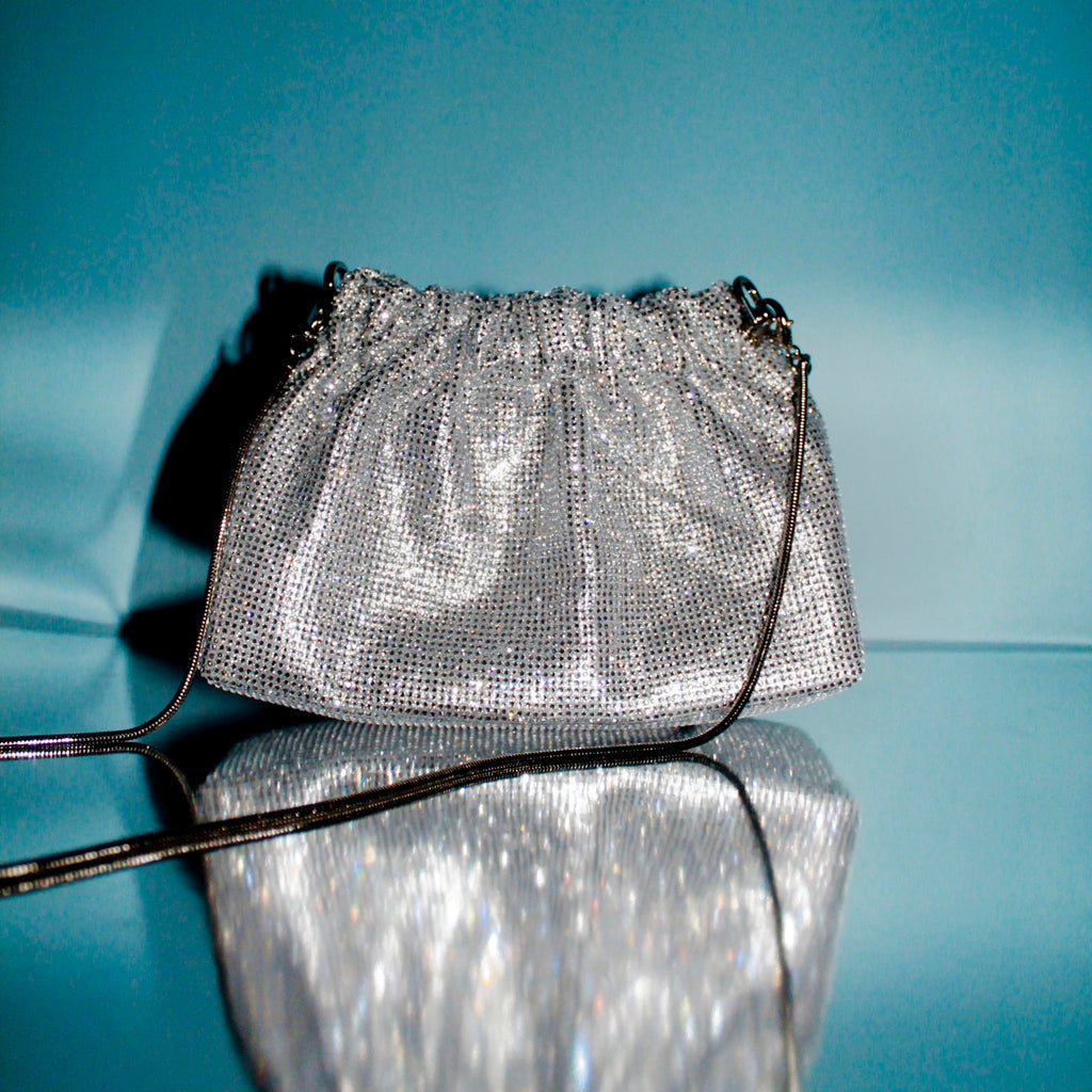 Chic Crystal Potli Silver