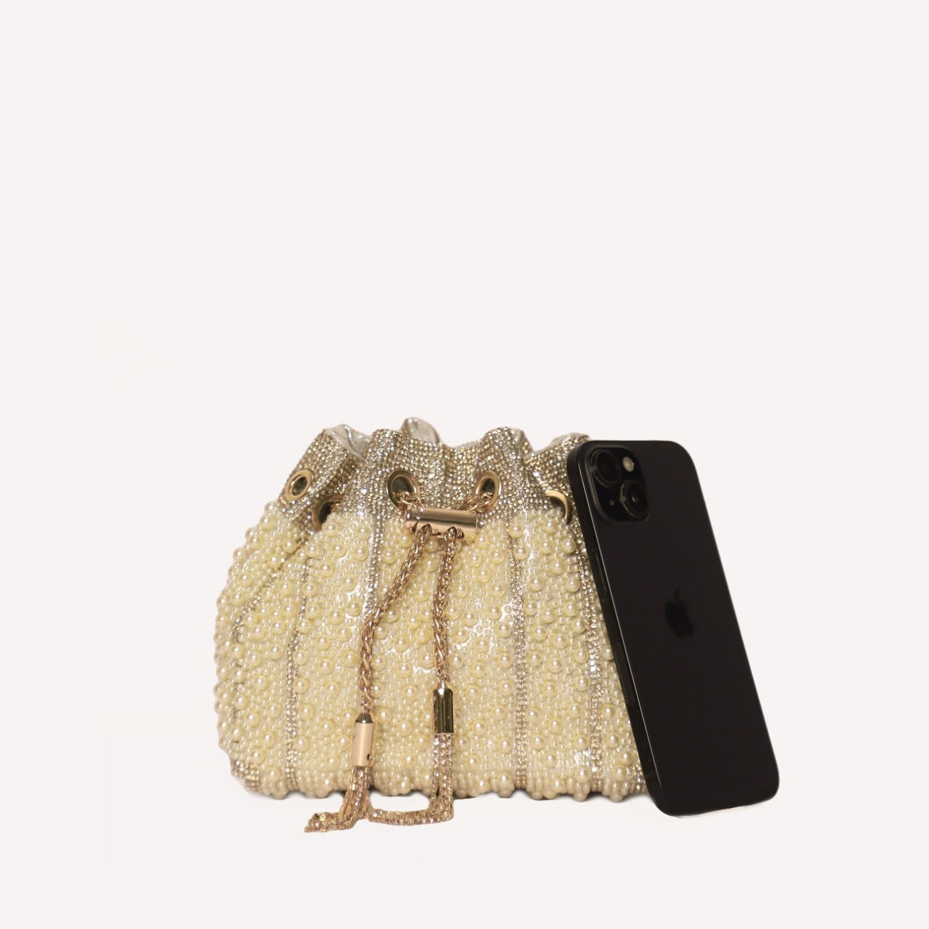 Pearl Grace Potli In Light Gold