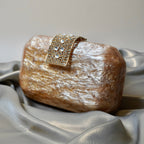 Golden Crest Acrylic Cutch | With Detachable Sling