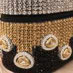 Midnight Polki Jewel Bag in Black