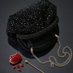 CRYSTAL EVENING BAG IN BLACK