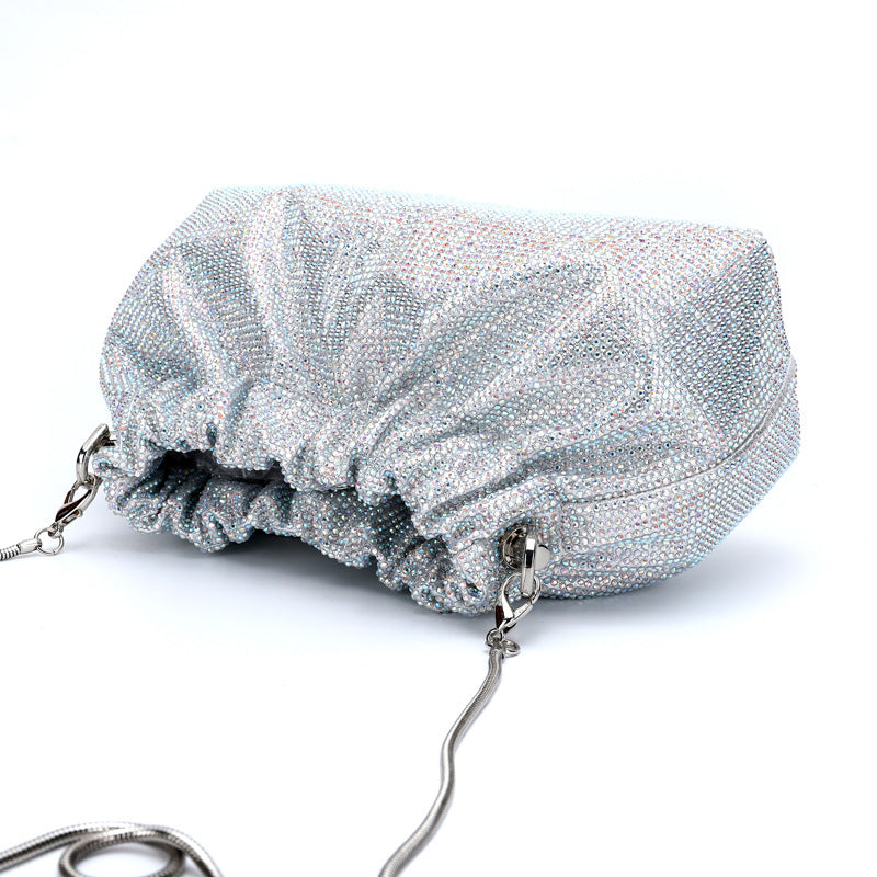Chic Crystal Potli Silver