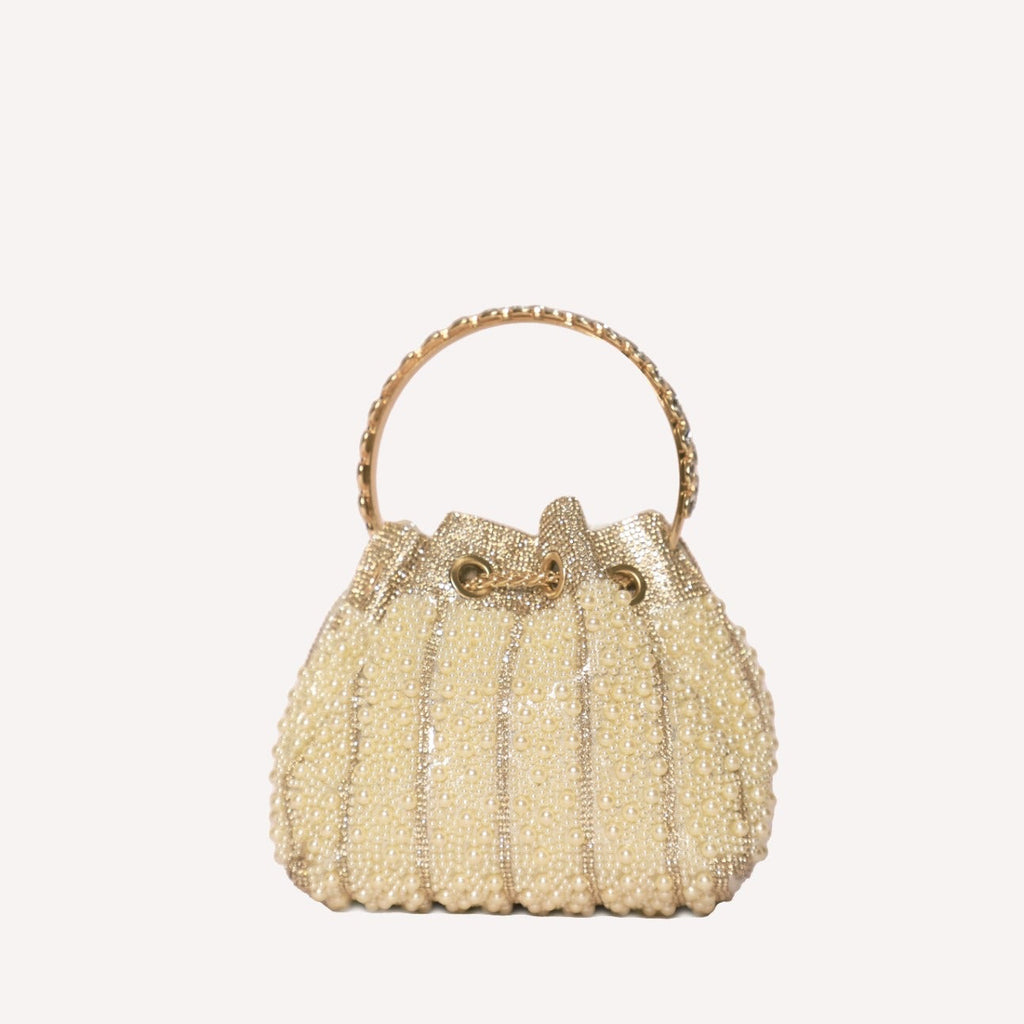 Pearl Grace Potli In Light Gold