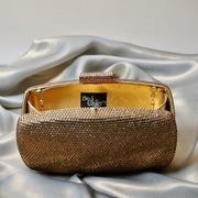 Eclat Crystal Clutch Gold