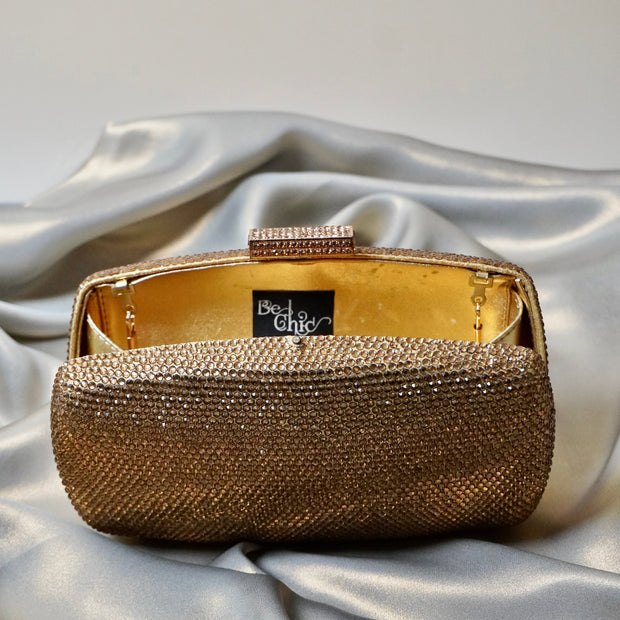 Eclat Crystal Clutch Gold