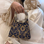 Brocade Halo Collection With Sling| Navyblue