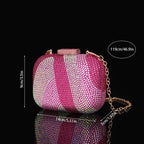 Mini Crystal Ripple Clutch Pink