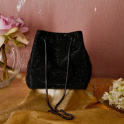 Glory Crystal Potli Black