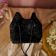 Glory Crystal Potli Black