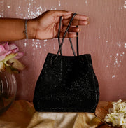 Glory Crystal Potli Black