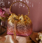 Glitz Crystal Potli in Sunset Hues