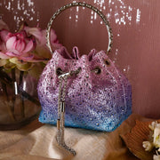 Glitz Crystal Potli Pink & Blue