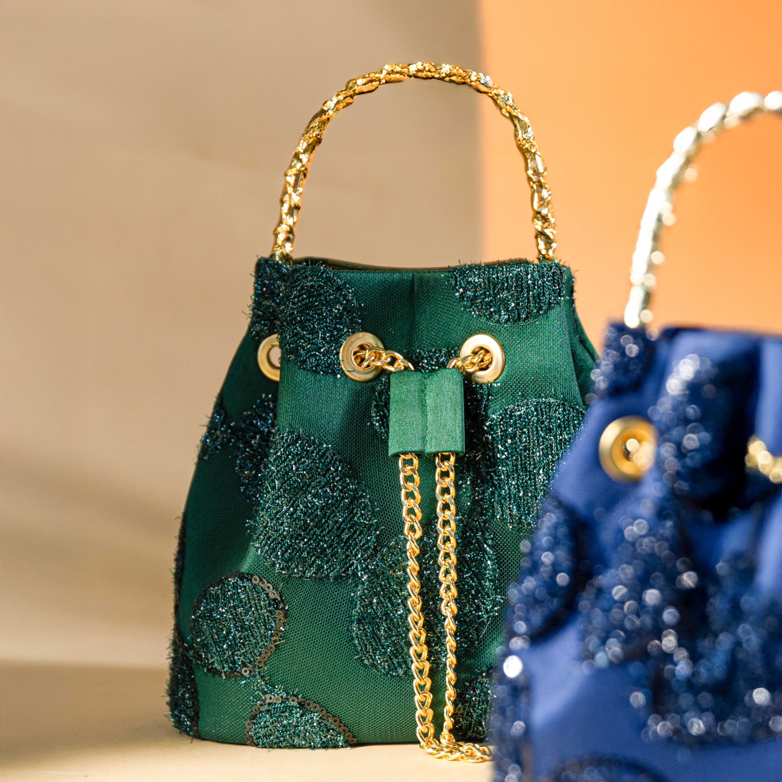 Emerald Green Bucket Bag