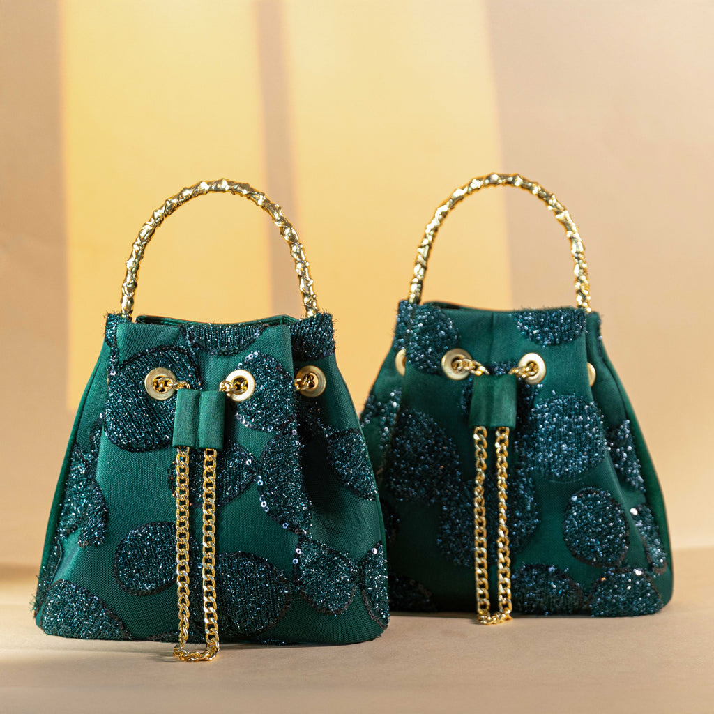 Emerald Green Bucket Bag