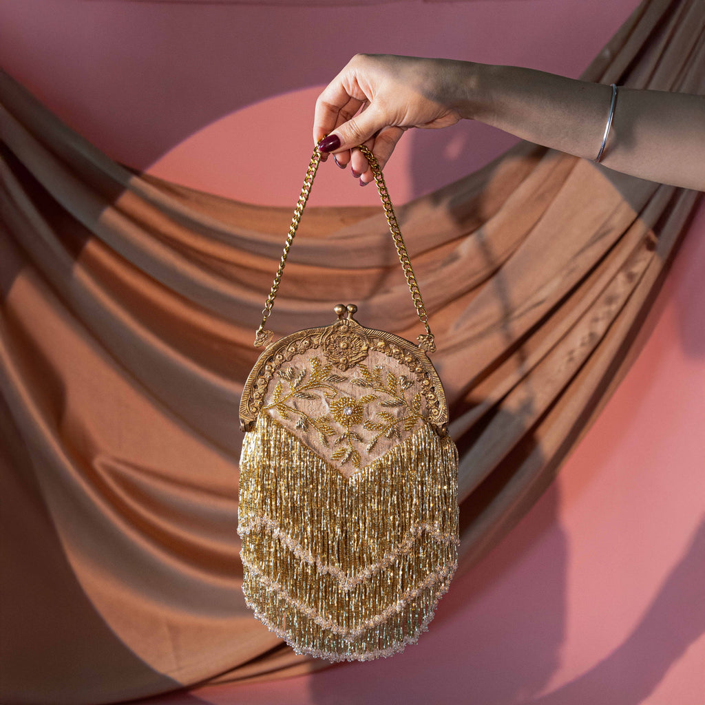 Heer Tassel Gold Potli