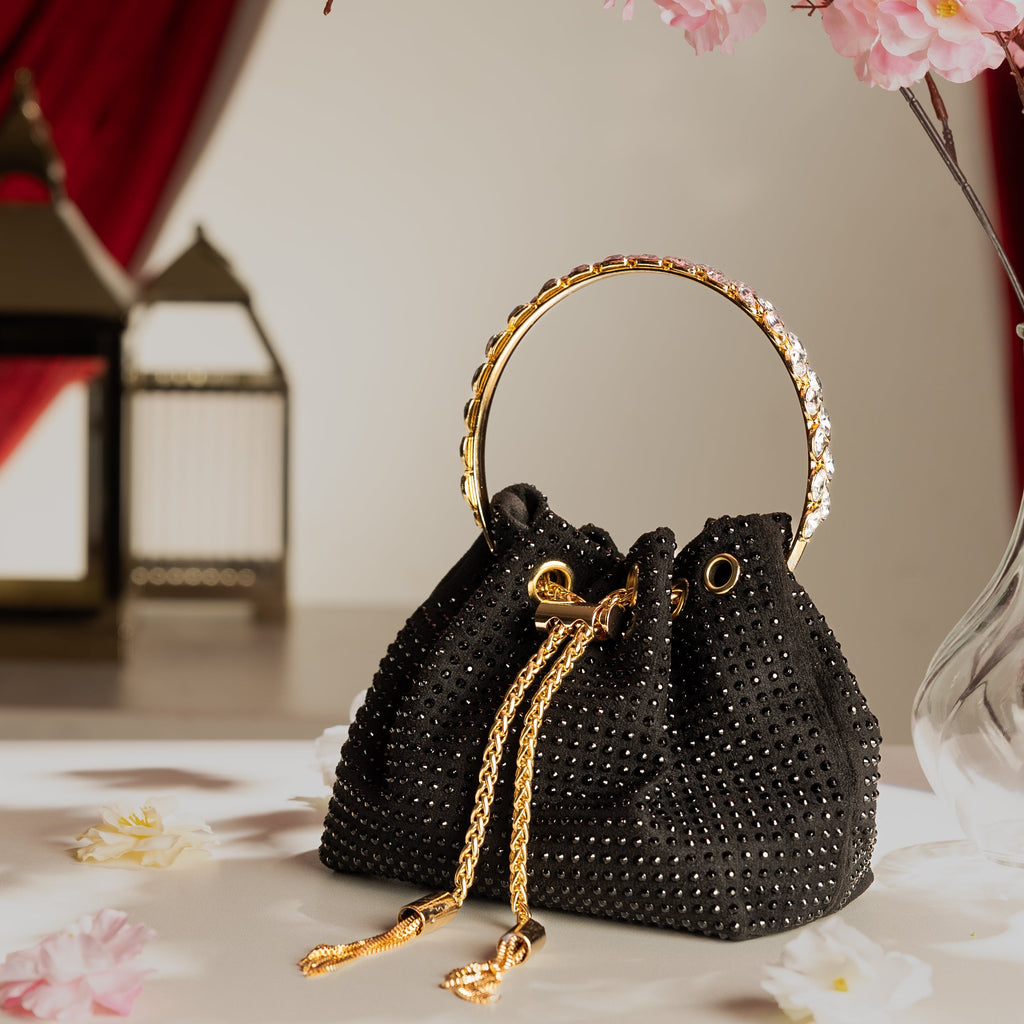 Velvet Verve Crystal Bucket Black