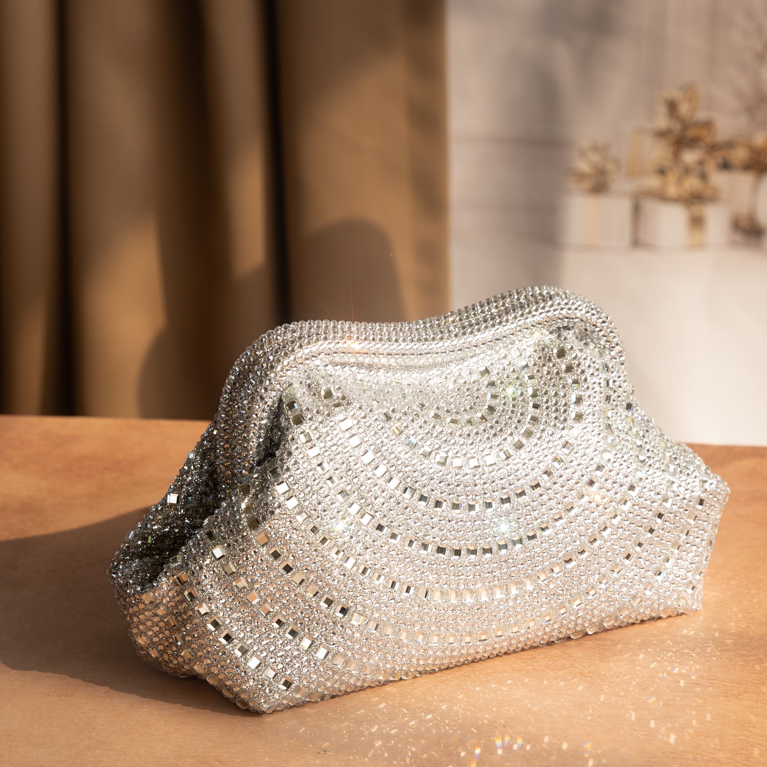 Royal Crystal Potli Silver