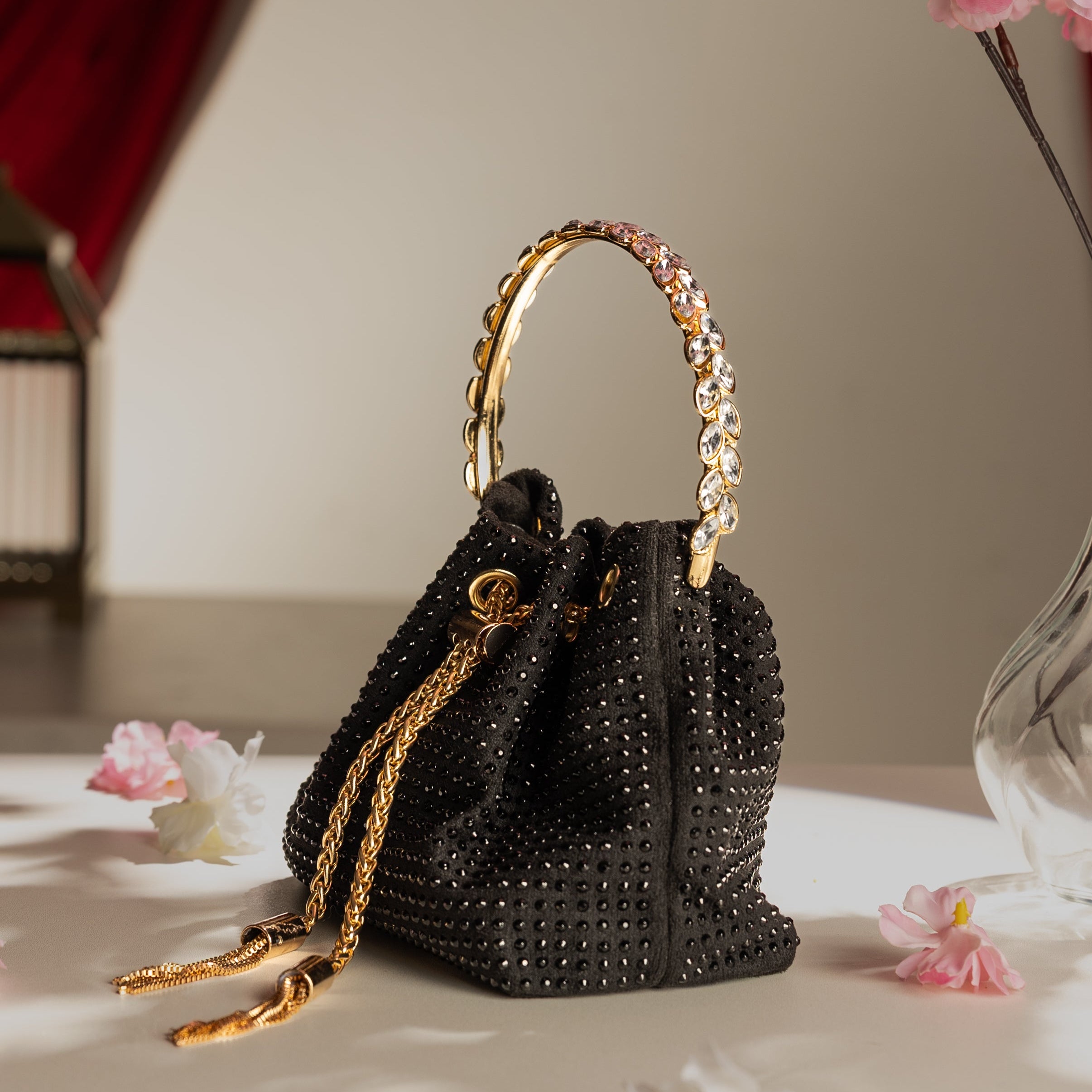 Velvet Verve Crystal Bucket Black