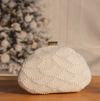 Lustre Pearl Clutch Ivory