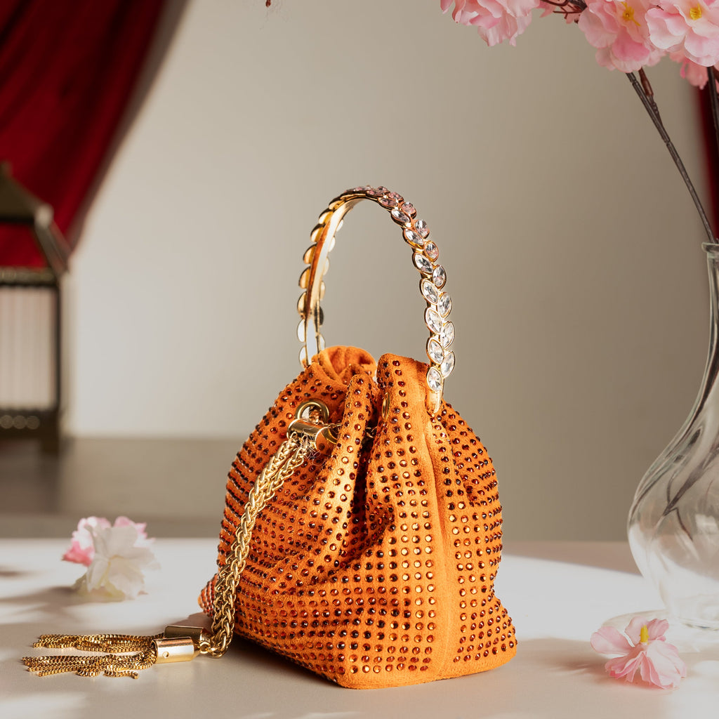 Velvet Verve Crystal Bucket Orange