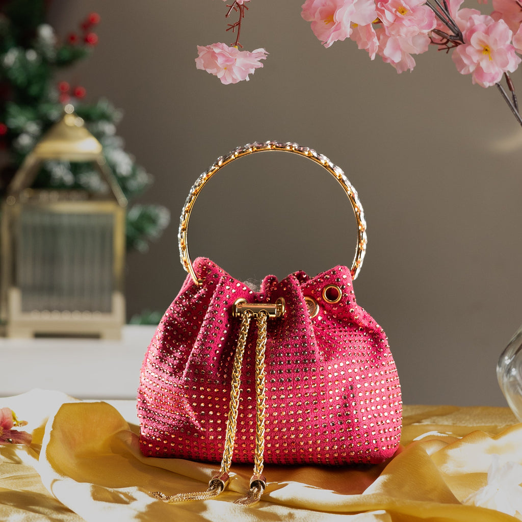 Velvet Verve Crystal Bucket Pink