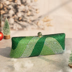 Crystal Ripple Clutch Green