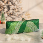 Crystal Ripple Clutch Green