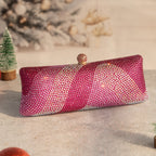 Crystal Ripple Clutch Pink