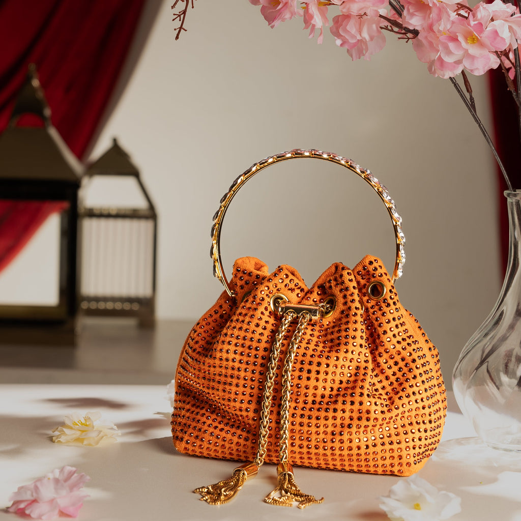 Velvet Verve Crystal Bucket Orange