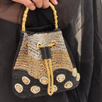Noor Polki Bucket Bag in Black