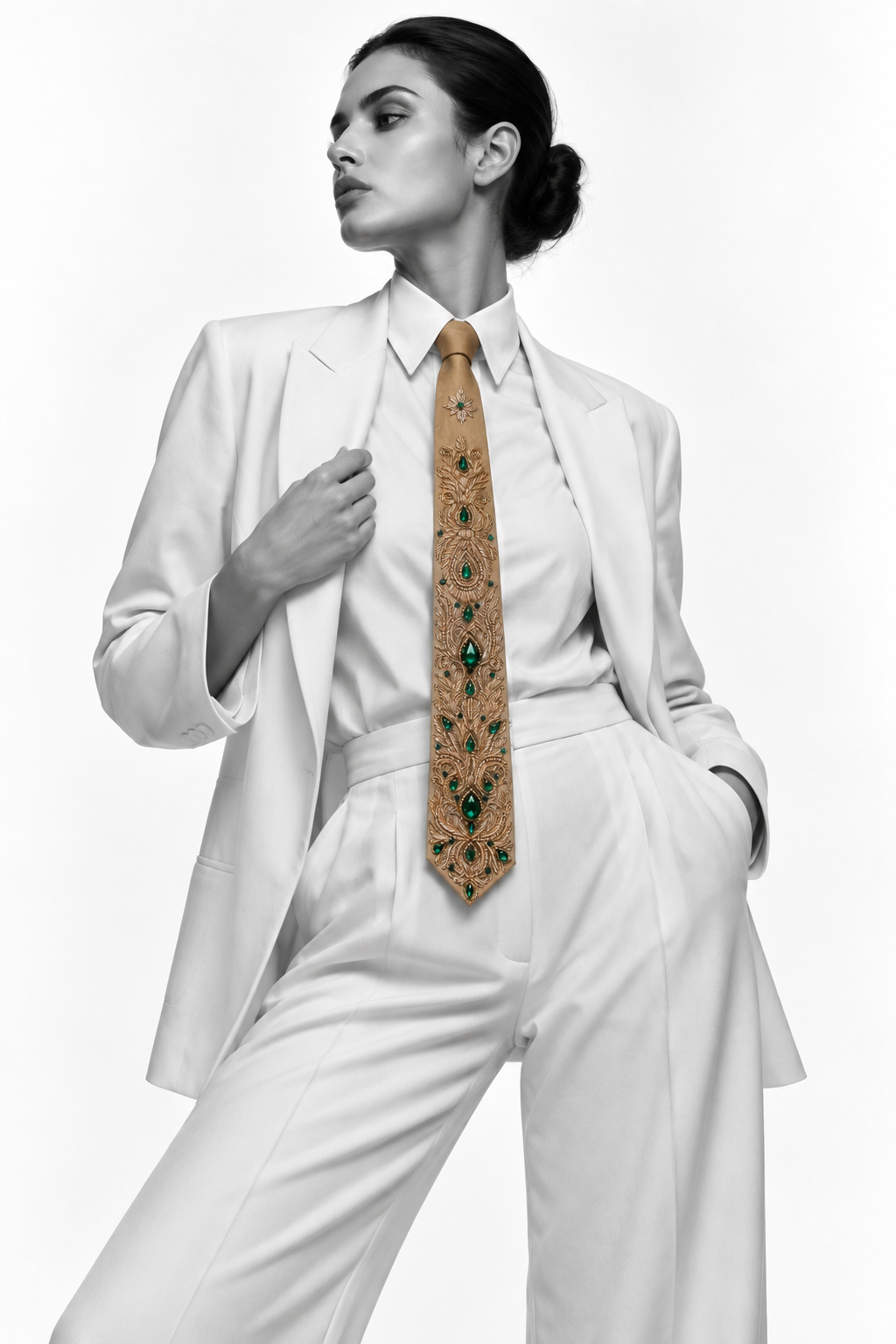 Meher Embroidered Tie