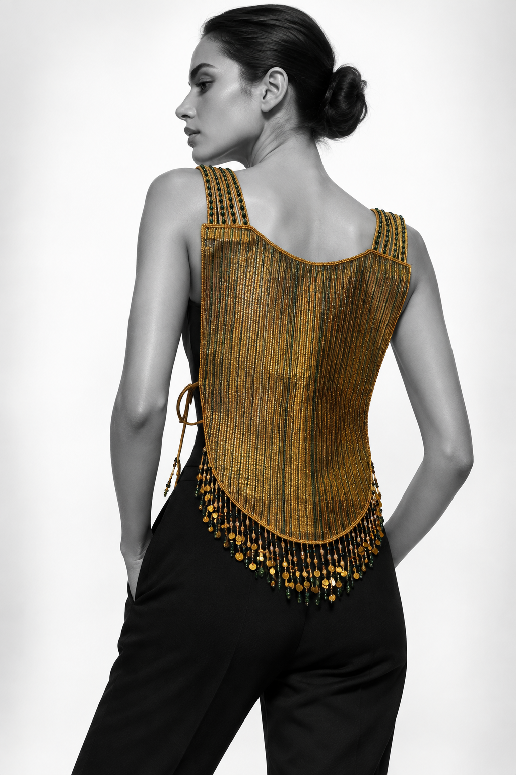 Resham Fringe Bib