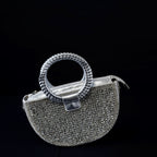 Silver Stardust Crystal Handbag