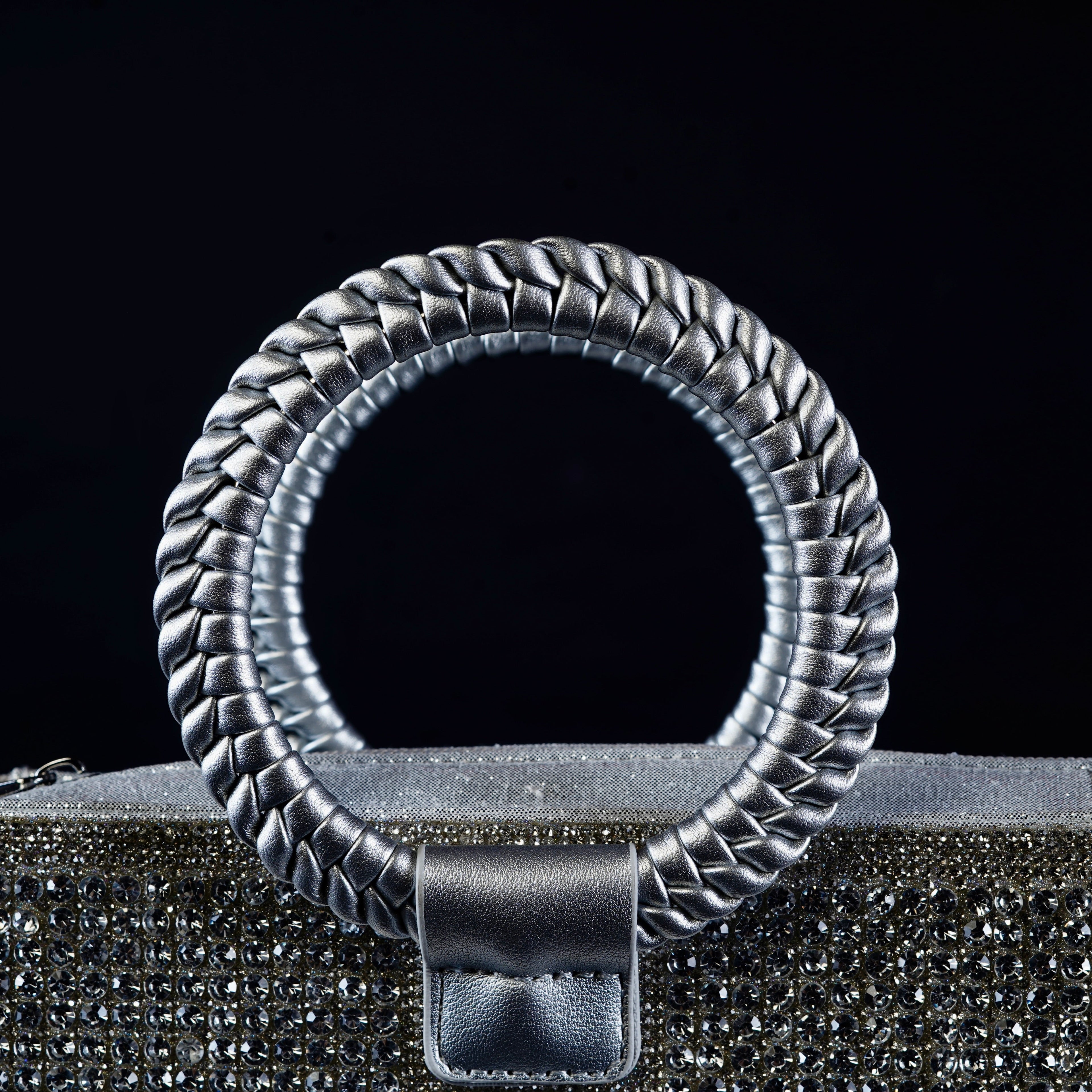 Silver Stardust Crystal Handbag