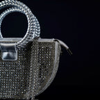 Silver Stardust Crystal Handbag