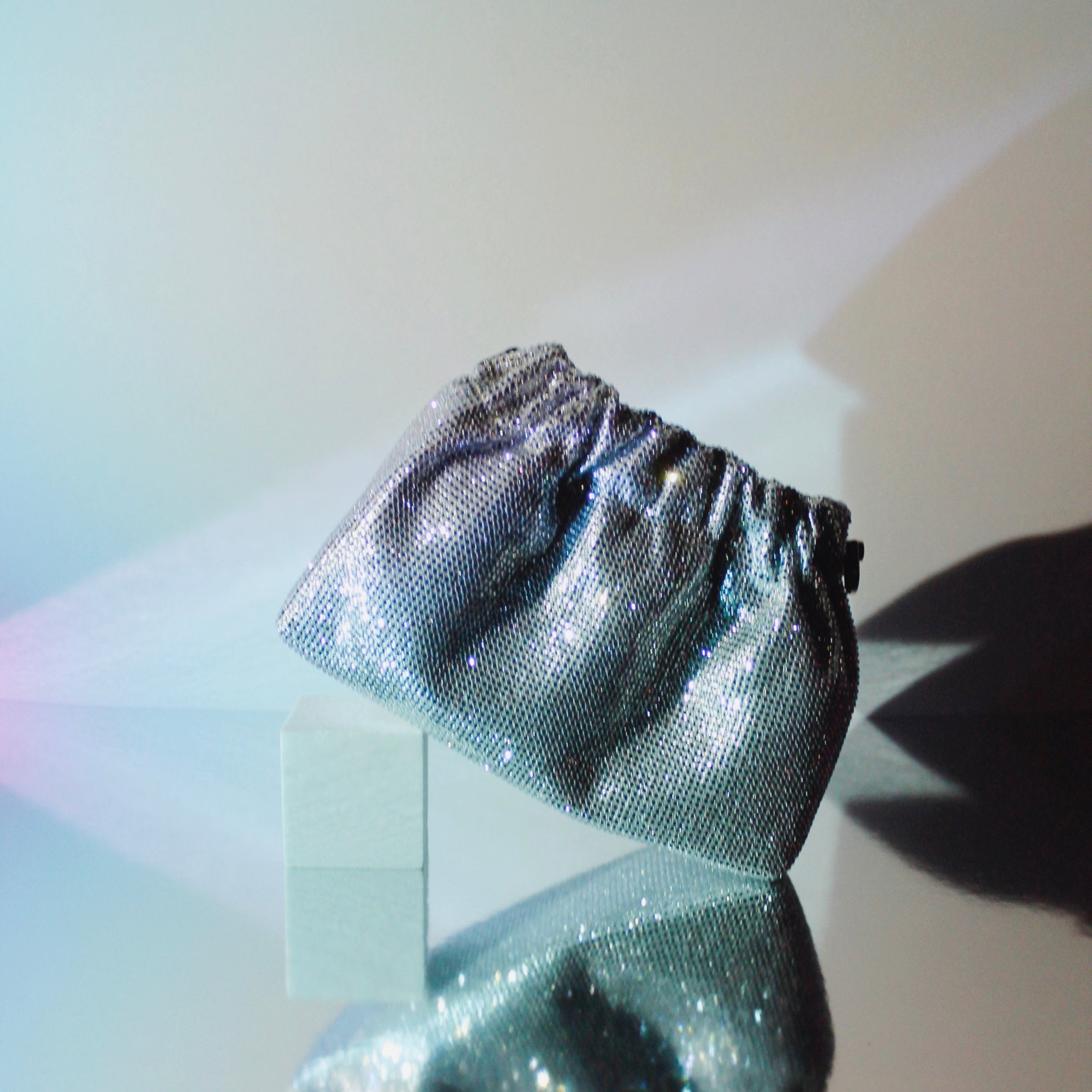Chic Crystal Potli Silver