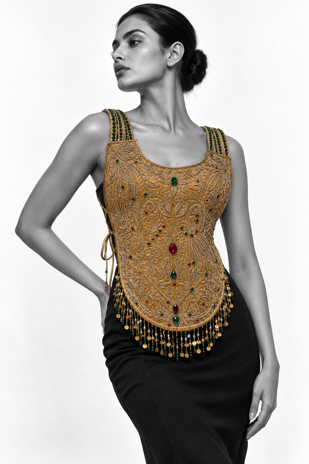 Resham Fringe Bib