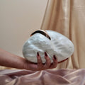 Luna Luxe Acrylic Clutch Ivory | With Detachable Sling