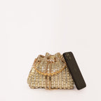 Crystelle Luxe Drawstring Bag Gold