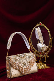 Vintage Floral Clutch With Tassel