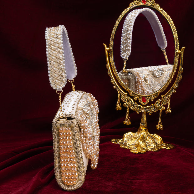 Vintage Floral Clutch With Tassel