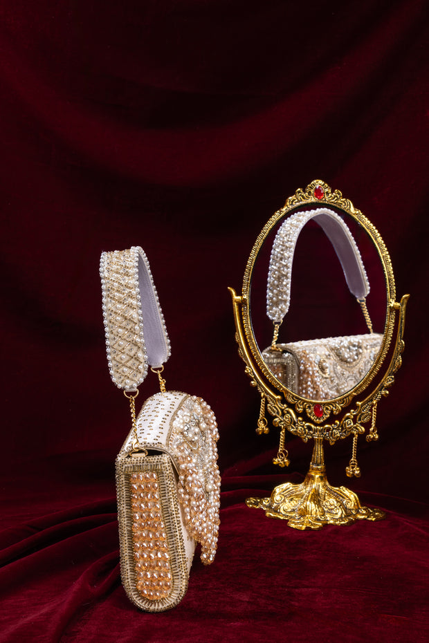 Vintage Floral Clutch With Tassel