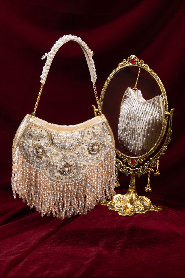 Vintage Floral Fiery With Detachable  Handle