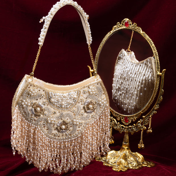 Vintage Floral Fiery With Detachable  Handle