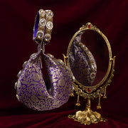 Kundan Brocade Purple Potli