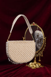 Vintage Floral Semi Circle Clutch