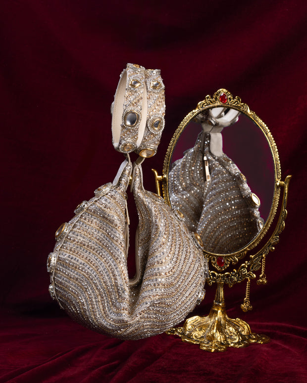 Kundan Brocade Gold Potli